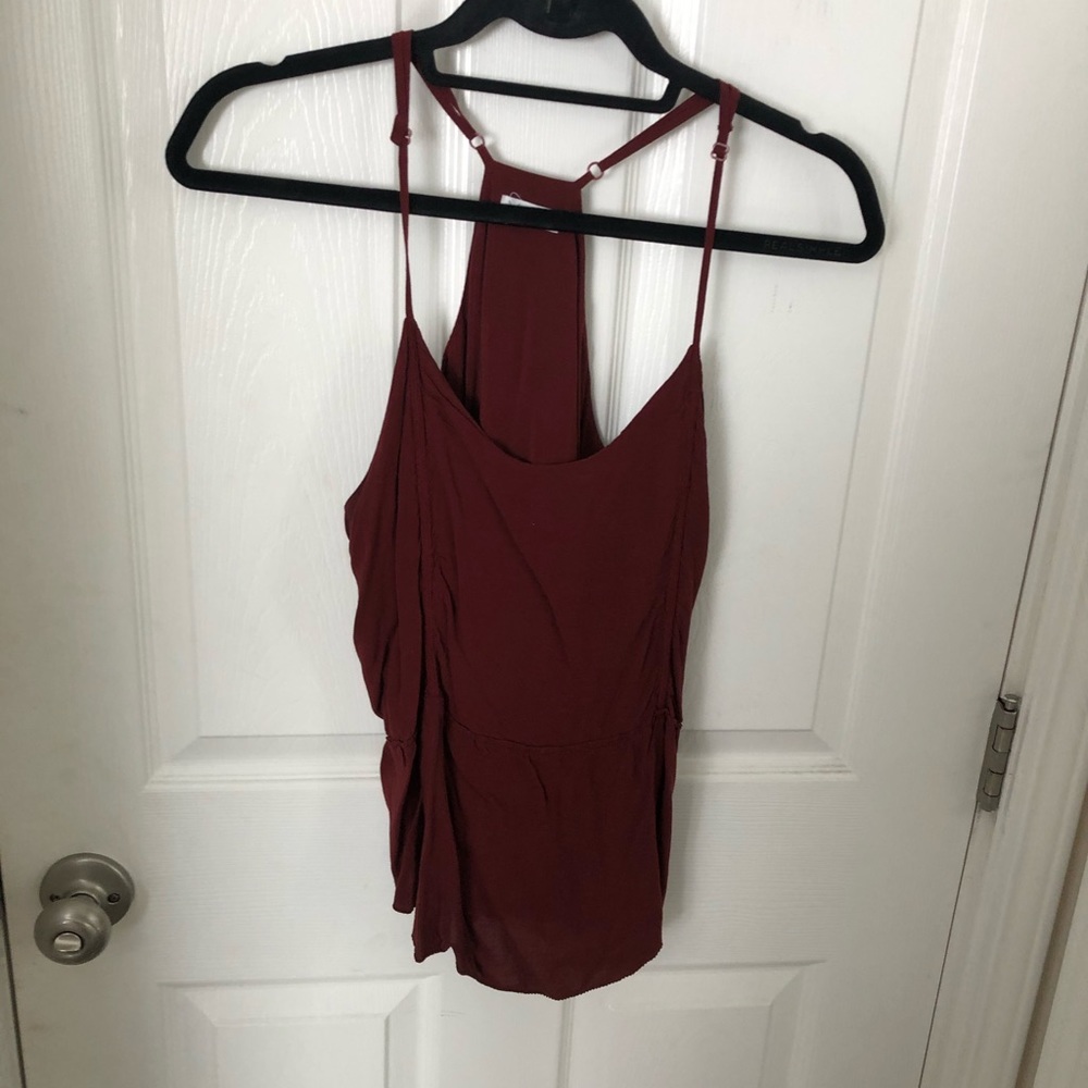 Maroon Peplum
